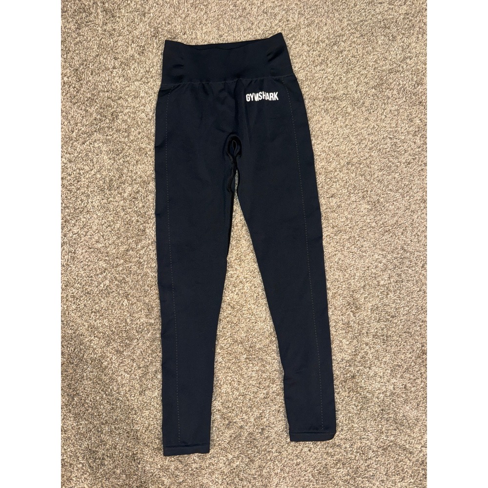Gymshark Vital Seamless Leggings Black High Waisted Workout Yoga Pants XS (528)